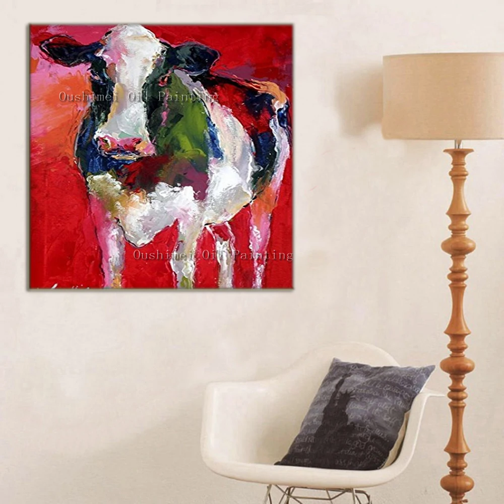 Online kopen wholesale koe art schilderij uit china koe art ...