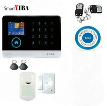 SmartYIBA Touch Screen Wireless Wifi GSM RFID Home Office Security Burglar Intruder Alarm Wireless Siren French Russian Spanish