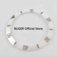 Гладкая 38 мм BLIGER белый Керамика ободок тонкий БЕЗЕЛЬ для наручных часов вставкой 40 мм SUB автоматический переход Для мужчин t Для Мужчин's БЕЗЕЛЬ для наручных часов B21