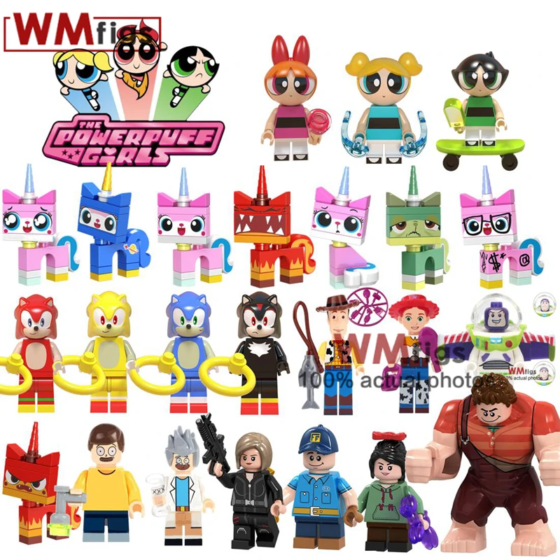 

Cartoon Anime Figures Legoings The Girls Buttercup Bubbles Blossom Cute Baby Dolls Building Blocks Kids Toys Gifts