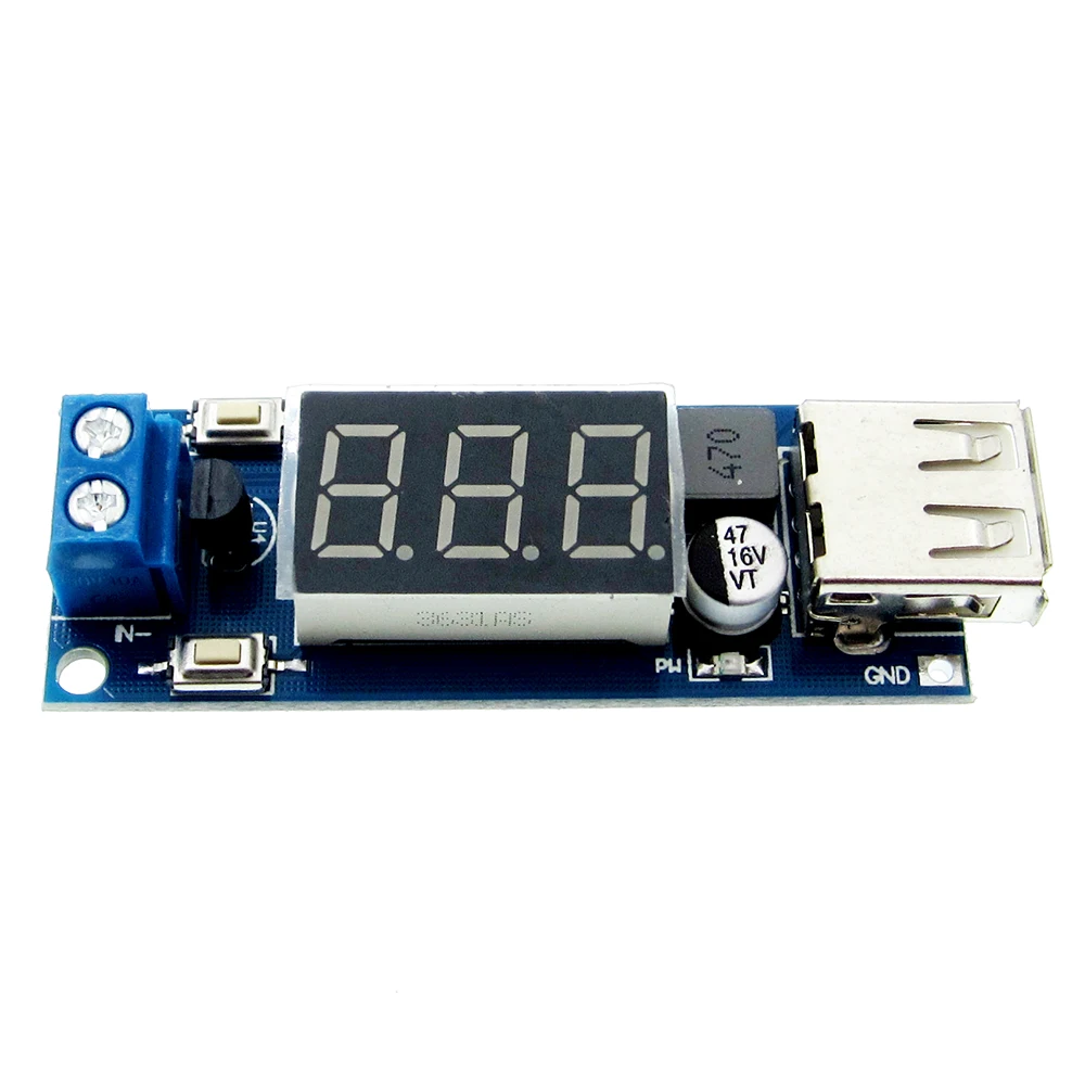 

DC 4.5-40V To 5V 2A USB Charger LED Step-down Buck Converter Voltmeter Module Low Power for
