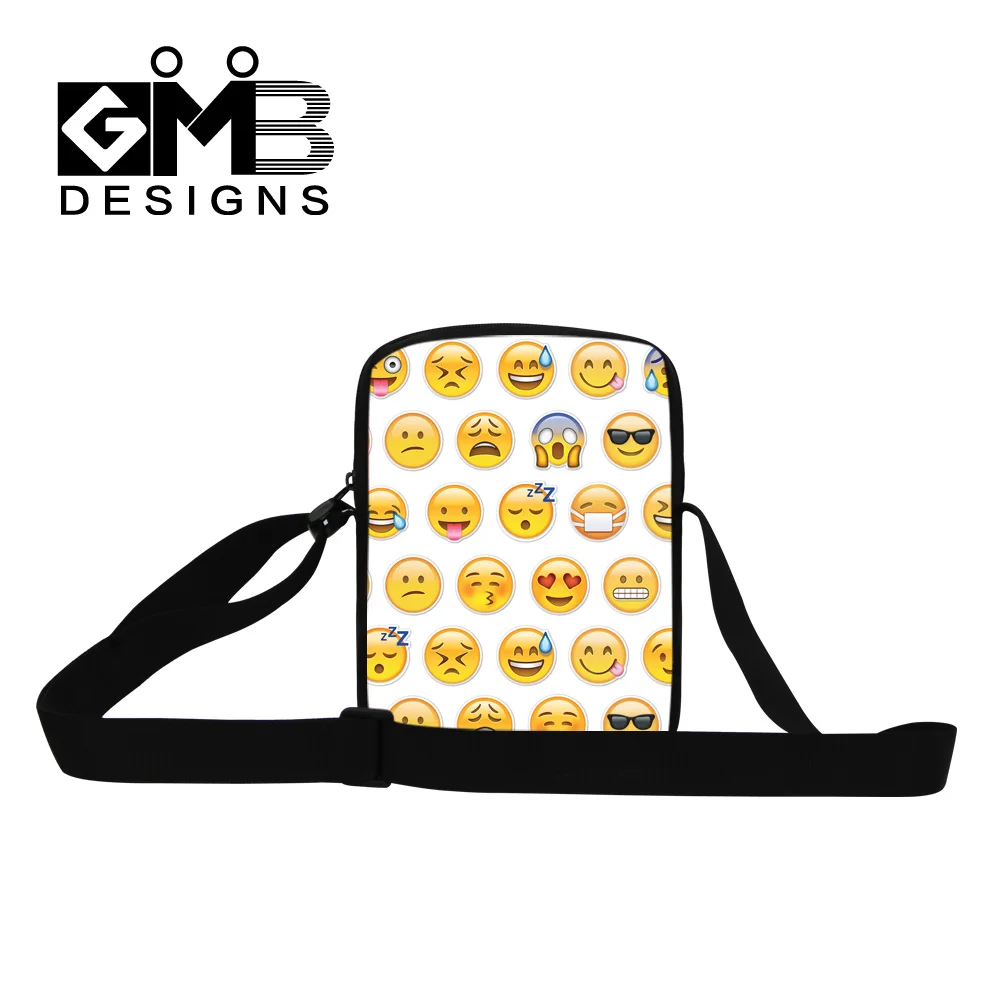 Dispalang Brand Designer Mini Messenger Bag Smiley Emoji Face Printing