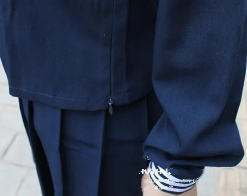 Японский классический темно-синий с длинными рукавами моряк форма белый воротник полотенце Японии средней школы JK Равномерное Косплей