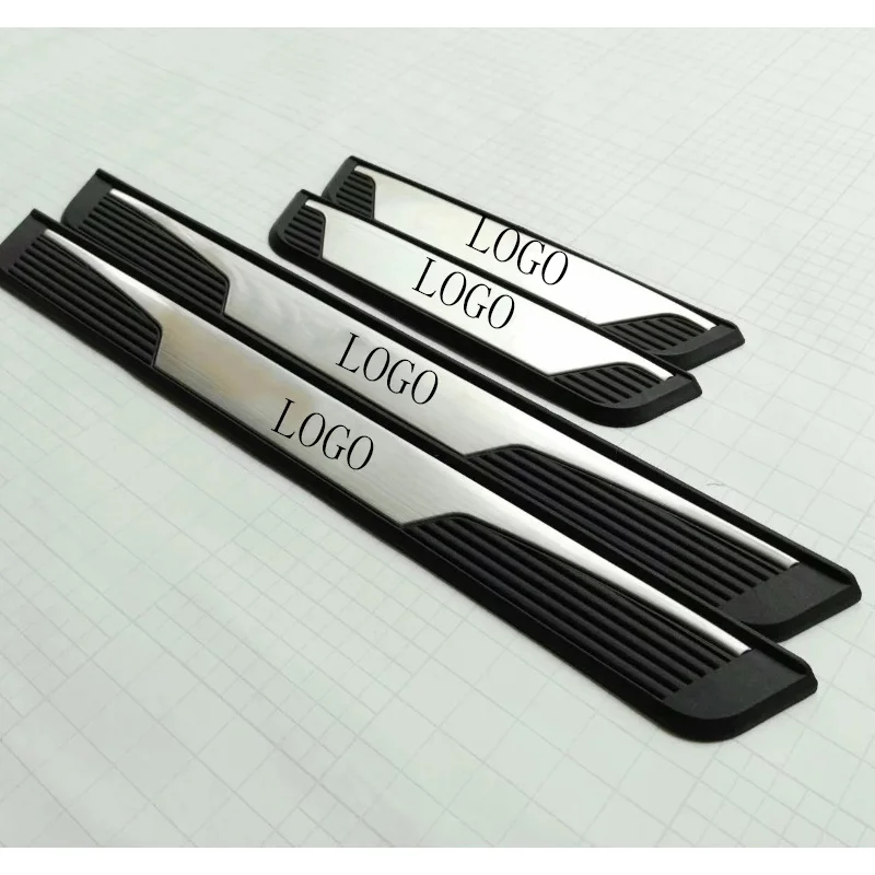 

For Renault Captur 2015 2016 2017 Car Styling Accessories External Door Sill Strip Scuff Plates Door Entry Guard Protectors