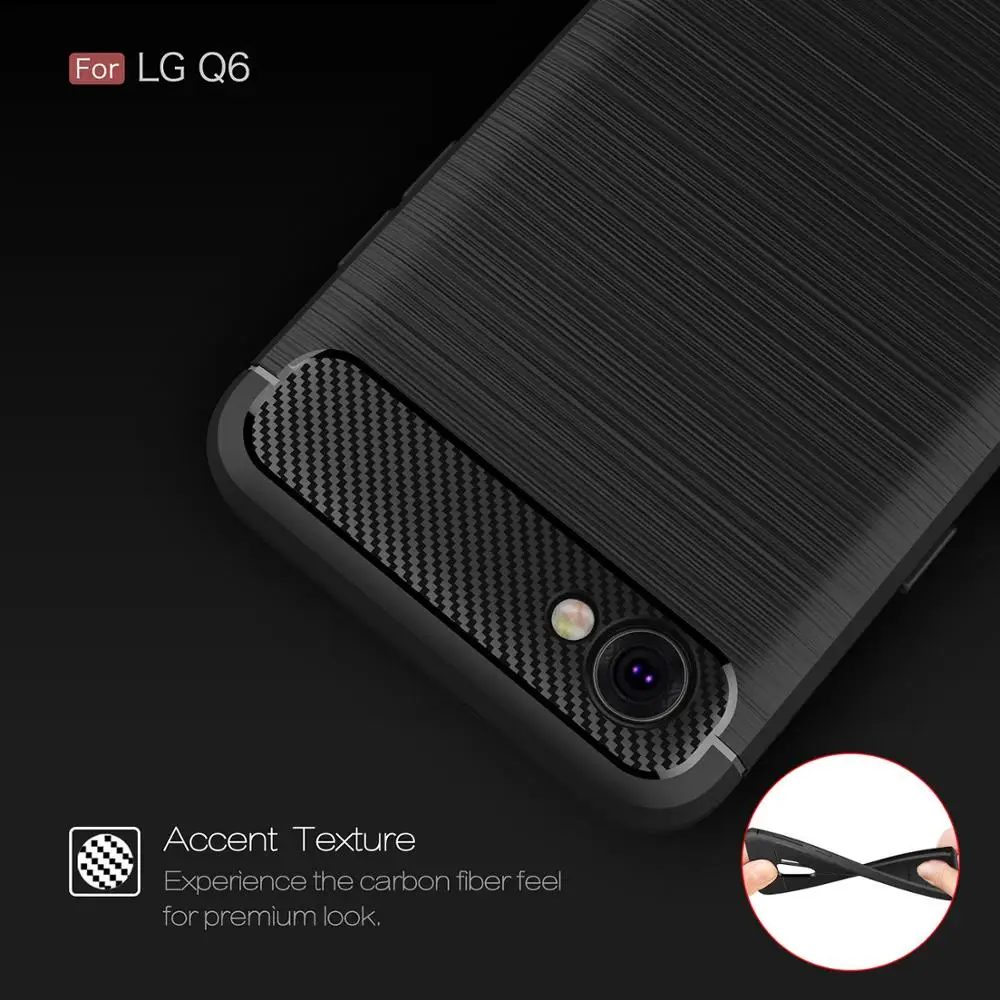Чехол из углеродного волокна для Lg Q6 чехол Q6a Q7 Q70 Q Stylus Plus Alpha M700 M700a Q610zm