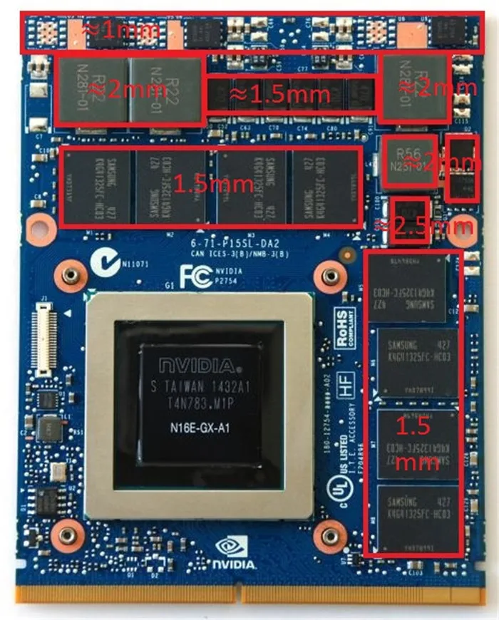 Новая графическая карта nVidia GeForce GTX 980M GTX980M 8 ГБ DDR5 MXM SLI с процессором смазка для