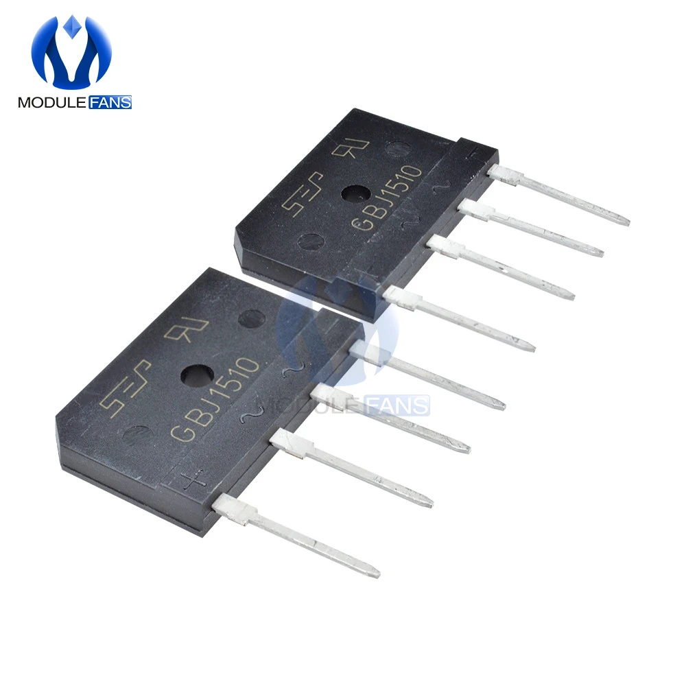 5PCS 15A 1000V Diode Bridge Rectifier Single Phase Bridge Rectifier Diy