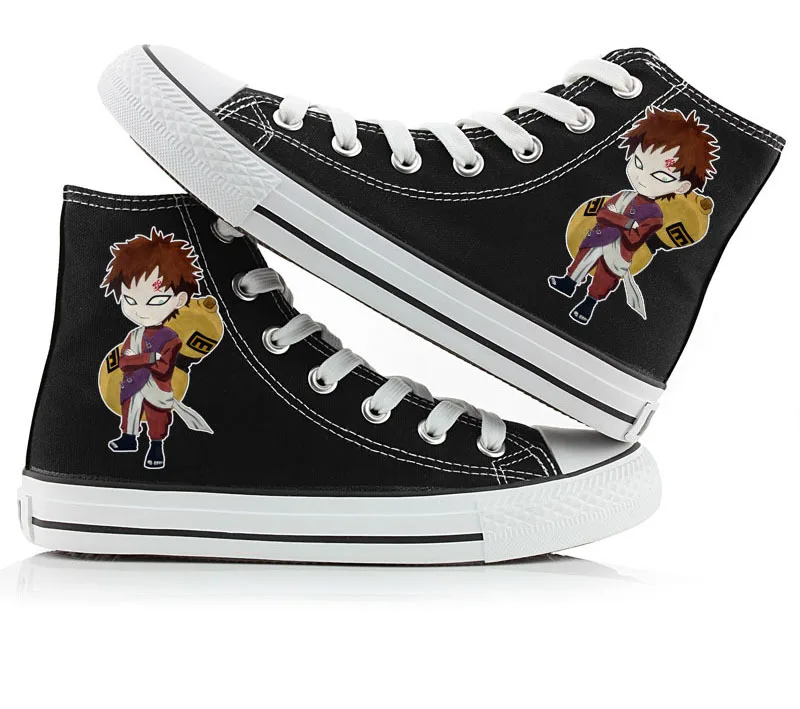 

Mens High-Top Vulcanized Shoes Fashion Anime Naruto Cool Uchiha Itachi Printed Canvas Shoes Student board Sneakers A50925
