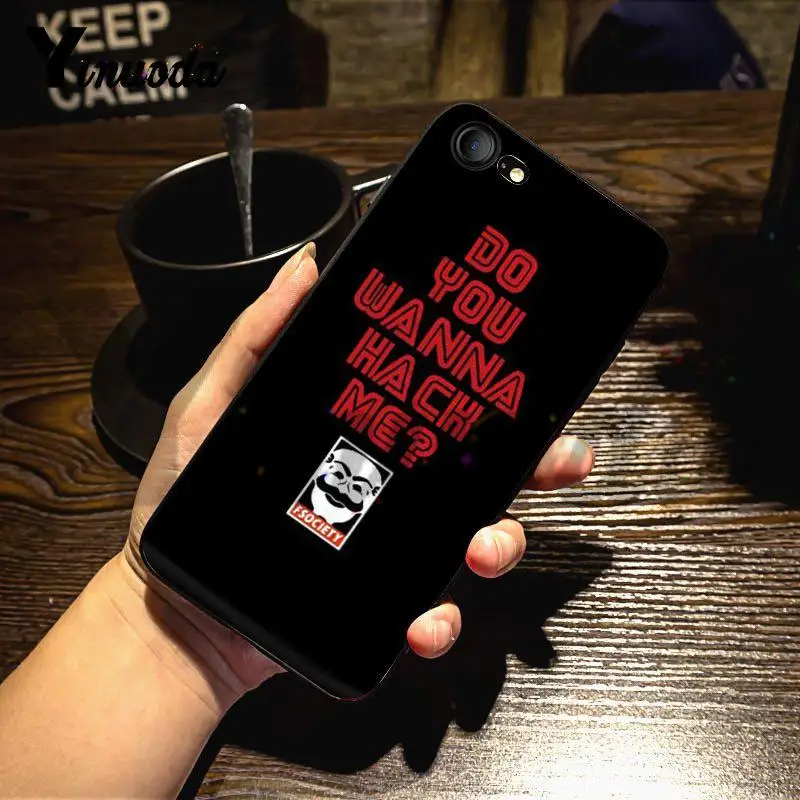 Yinuoda Mr Robot первоклассные аксессуары для телефонов Чехол для iPhone X 6 7 6s 7plus 8 8Plus XS XR 5C SE 11 11pro 11promax