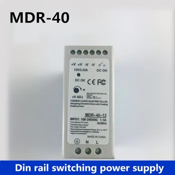 

MDR-40 Din Rail Power Supply 40W 12V 3.33A, 24v 1.7a Switching Power Supply AC 110v/220v Transformer To DC 12v,ac dc converter