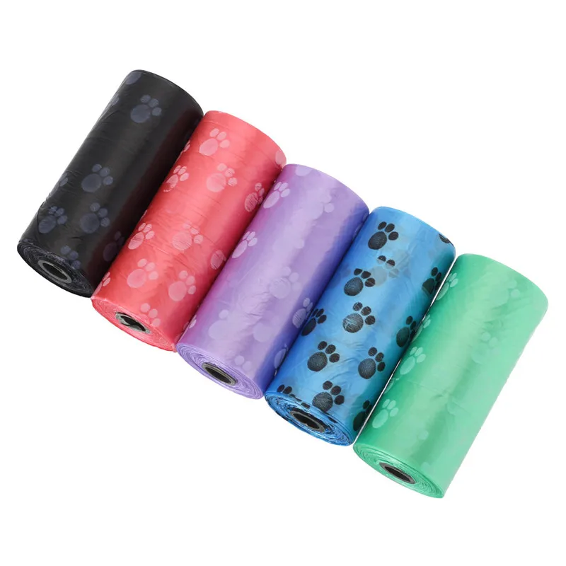 5Rolls Dogs Cats Poop Bag Biodegradable Garbage Pet Dog Waste Bags for ...