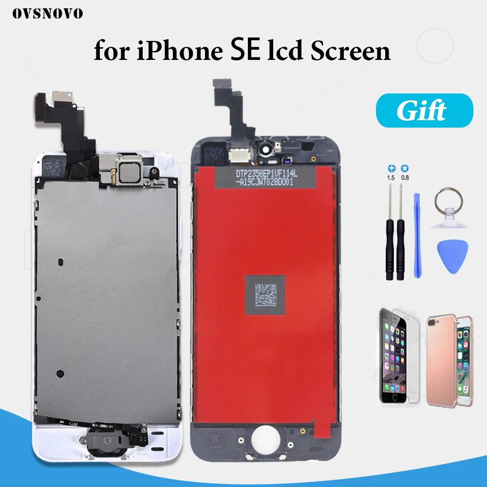 

Full Set Complete Assembled LCD Display For iPhone SE 5se Touch Screen Digitizer Pantalla Home Button+Front Camera+Ear Speaker