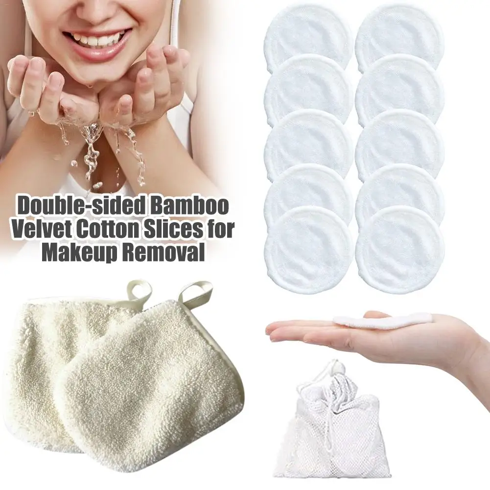 

10Pcs/set Reusable Cotton Makeup Remover Pads Washable Eyeshow Nail Art Remover Pad Face Cleaning Cotton Pads