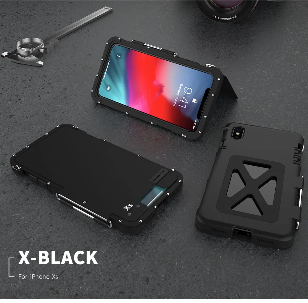 Homem de Ferro para Iphone Móvel para Iphone R-just Original Armadura Inoxidável xs Flip Telefone Case Metal Max xr x Rei Aço 16 R-JUST original armadura rei aço inoxidável homem