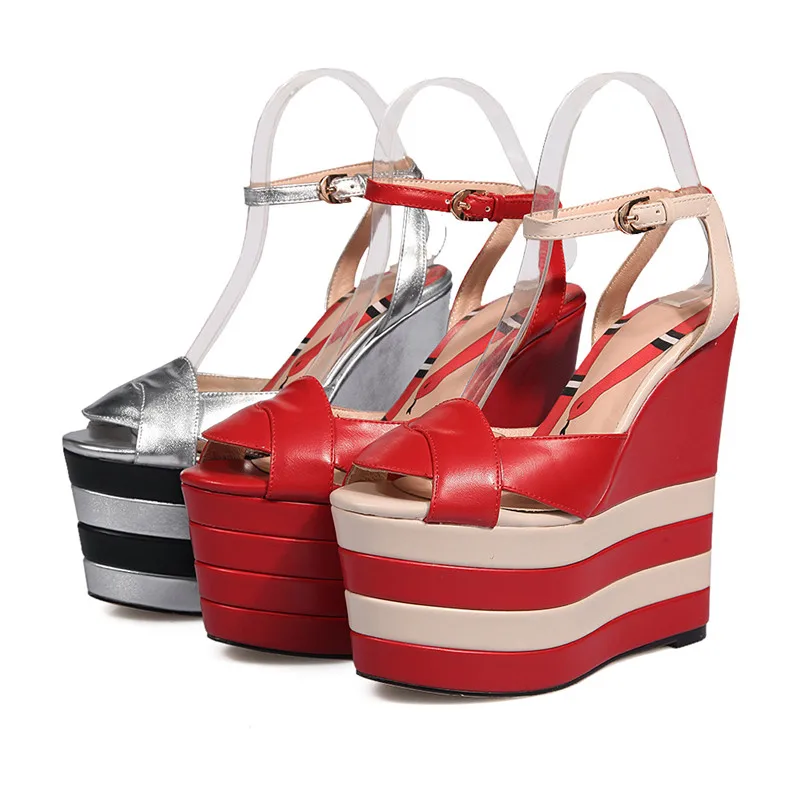 COVIBESCO/Новые фирменные дизайнерские туфли на платформе из искусственной кожи женские босоножки Обувь для ночного клуба с пряжкой женские Вечерние туфли на очень высоком каблуке