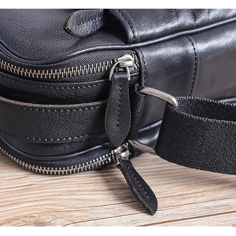 AETOO Leather men's one-shoulder bag, horizontal business casual handbag, head leather soft leather sloping bag