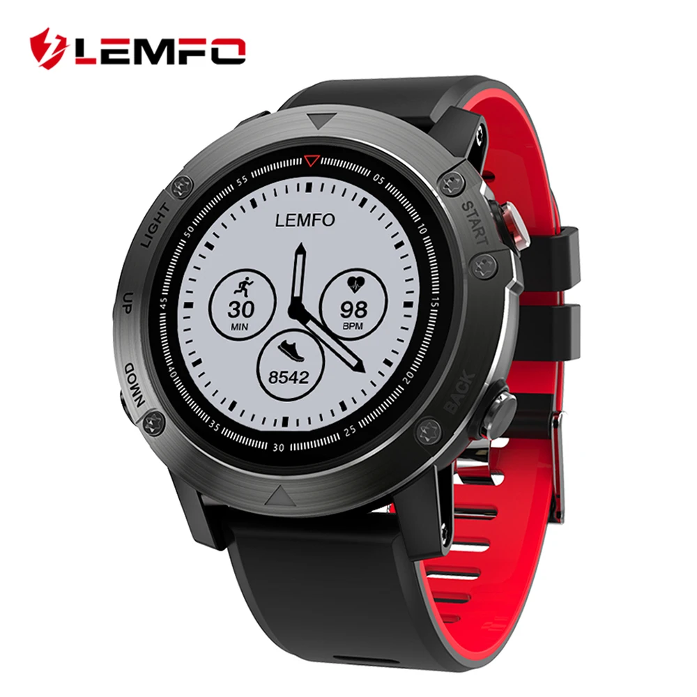 LEMFO LES3 Smart Watch Heart Rate Monitor Smartwatch Smart Watch GPS Waterproof Multi Sport with Compass