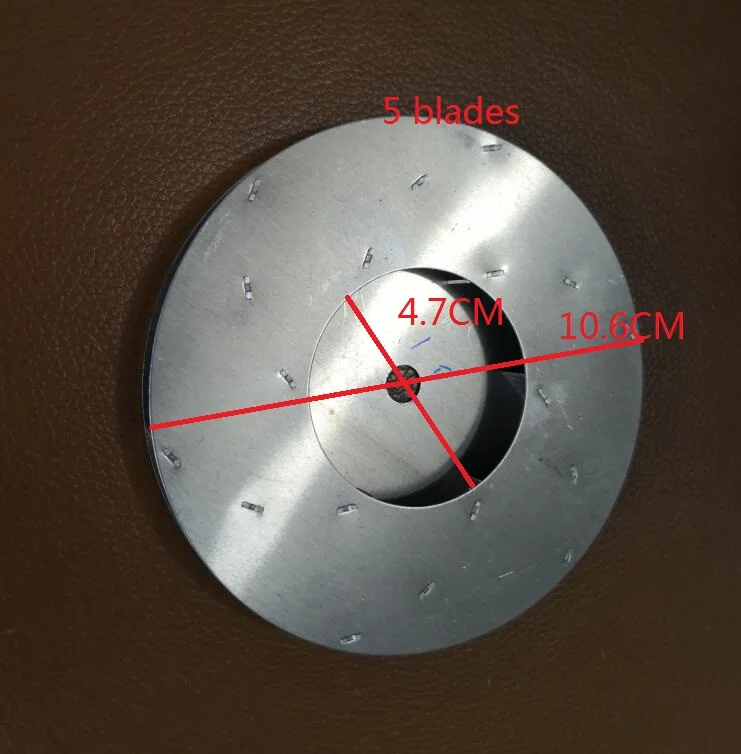 Aspirador Peças para Motores Alumínio Fan Blade 6-blade Plana Impulsor 106 Centímetros