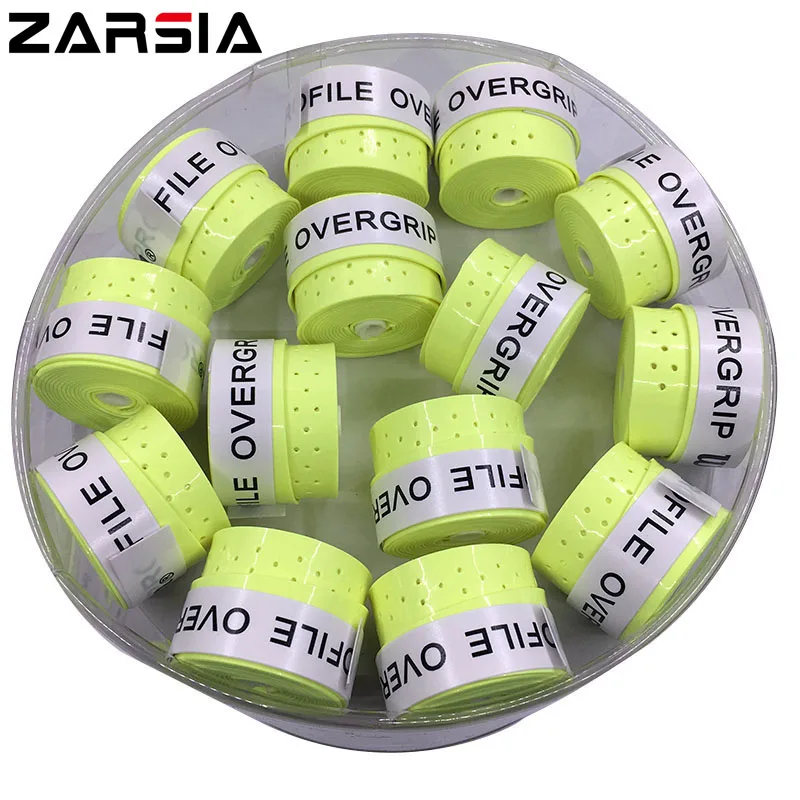 (60 pcs/lot) Neon Green High quality Tennis Overgrip perforated sticky