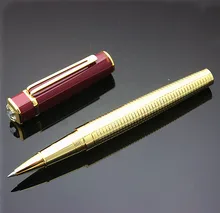 Dark red Gold Clip Roller ball Pen Black Ink 0.5 mm Refill Ballpoint Pen High Quality Office and School Writing Pens with A Box цена Dark red Gold Clip Roller ball Pen Black Ink 0.5 mm Refill Ballpoint Pen High Quality Office and School Writing Pens with A Box цены онлайн