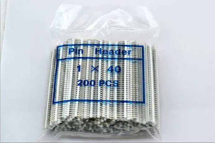 

200pcs White 1 x 40pin 2.54mm Single Row Breakaway Male Pin Header for Arduino