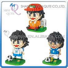 Mini Qute LOZ anime cartoon Captain Tsubasa football player block plastic font b building b font