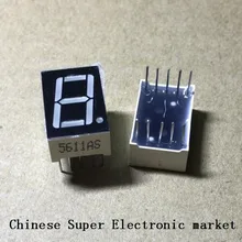 100 шт 0,56 дюймов 7 сегментов 1 цифровой светодиодный дисплей Супер Красный общий катод