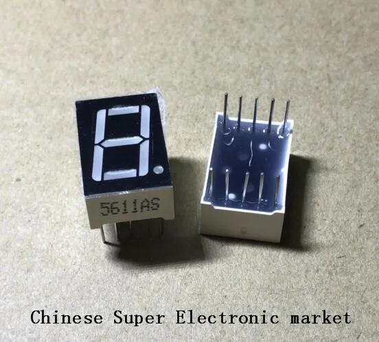 

100PCS 0.56inches 7 Segment 1 Digital LED Display Super Red Common Cathode