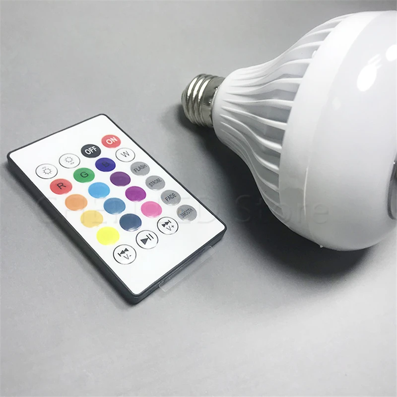 E27 беспроводной Bluetooth динамик музыка воспроизведение светодиодный RGB RGBW