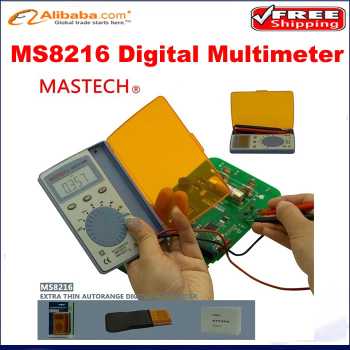 Free shipping! MASTECH MS8216 Digital Multimeter 4000 Counts LCD ...