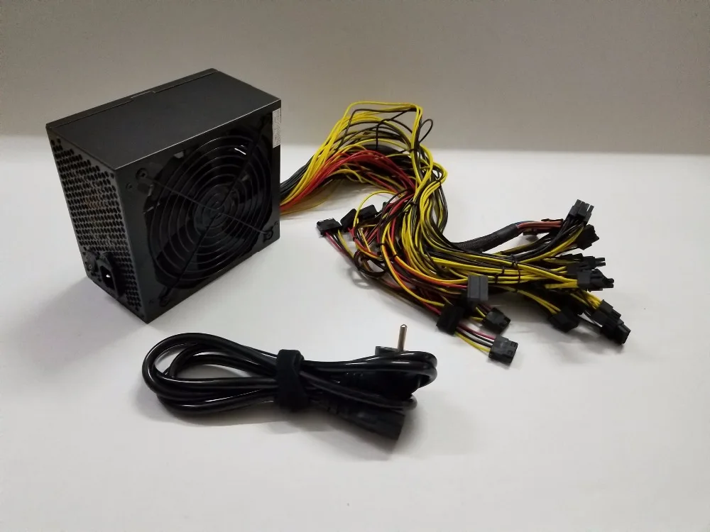 YUNHUI ETH ZCASH Шахтер золото мощность 12 V 150 1800 W(с кабелем)(YUNHUI) 1800 Вт ETH PSU для R9 380 RX 470 RX480 6 GPU карты