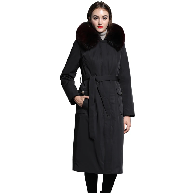 Aliexpress.com : Buy Real Fox Fur Collar Hooded Coat