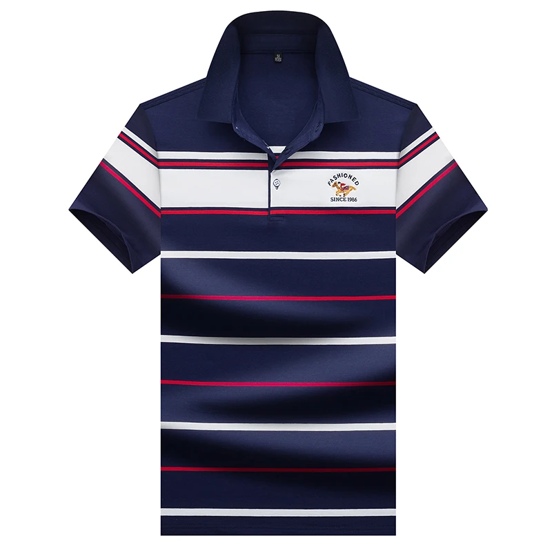 Aliexpress.com : Buy Men's polo shirt 3D embroidery striped yachting ...