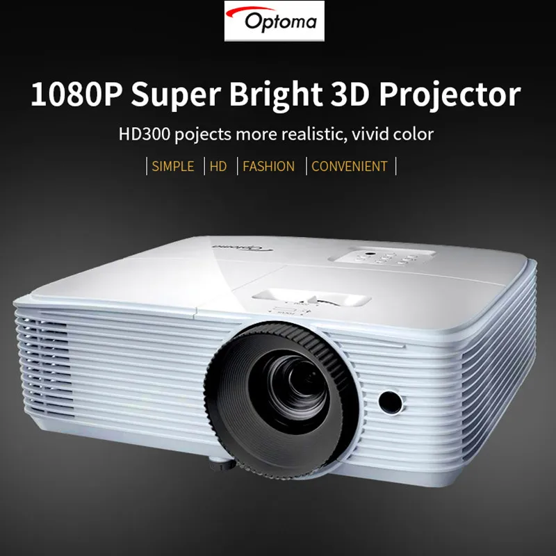 Проектор Optoma 3200 ANSI супер яркий 1080P Full HD HD300|Домашний кинотеатр| |