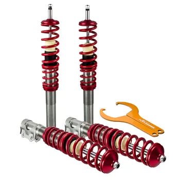 

Coilover Suspension Shock Absorber For VW Jetta MK2 MK3 GOLF JETTA Red Lowering Spring Suspension Strut W/ 2 spanners