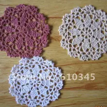 Ручное вязание крючком подстаканник, хлопок серовато-бежевая салфетка, подстаканник, подставка 12X12 см 20 шт/лот