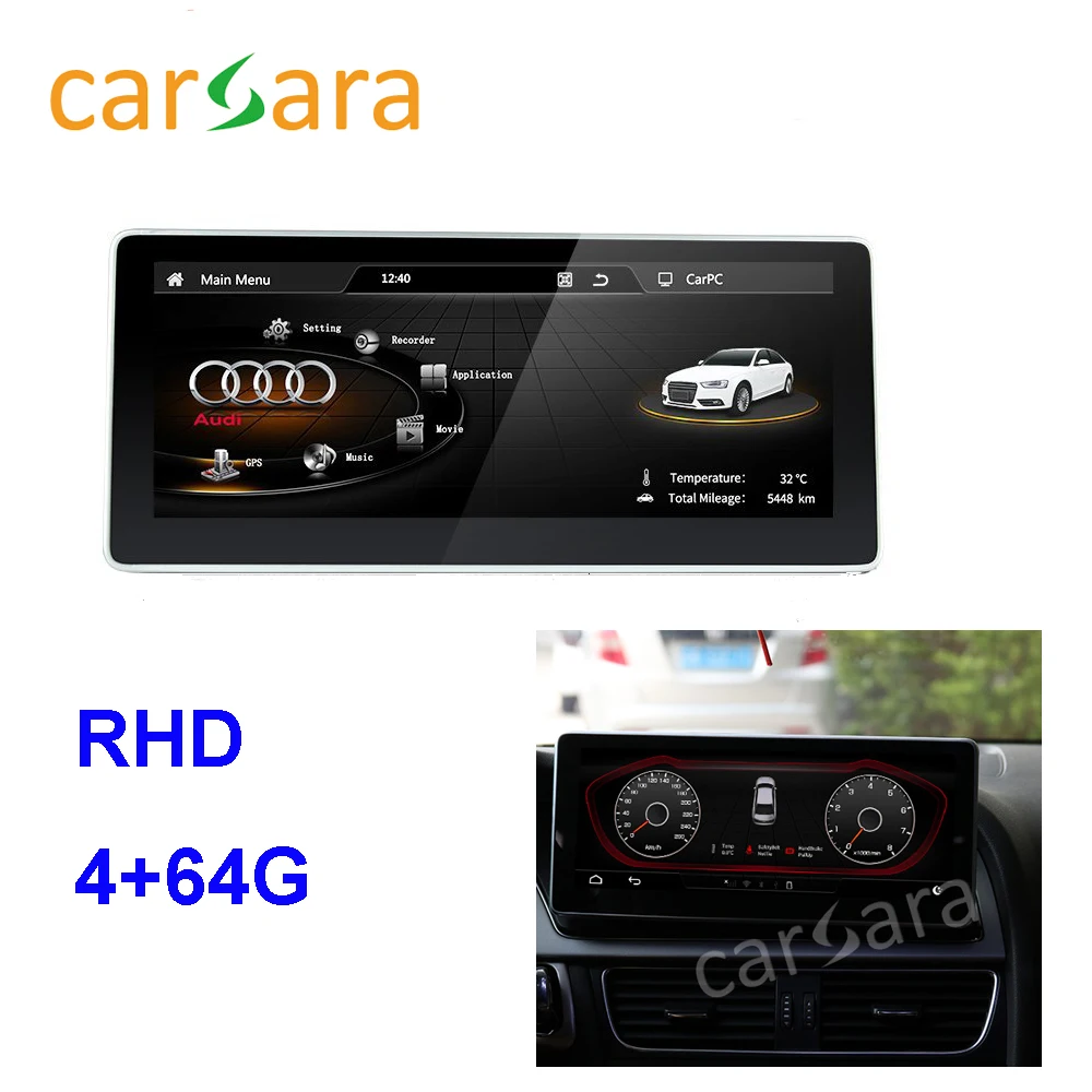 

RHD Au di Q5 Radio Facelift Android Monitor 2009-2016 Head Unit Navigation System 10.25 Inch Touch Screen 4G RAM 64G ROM