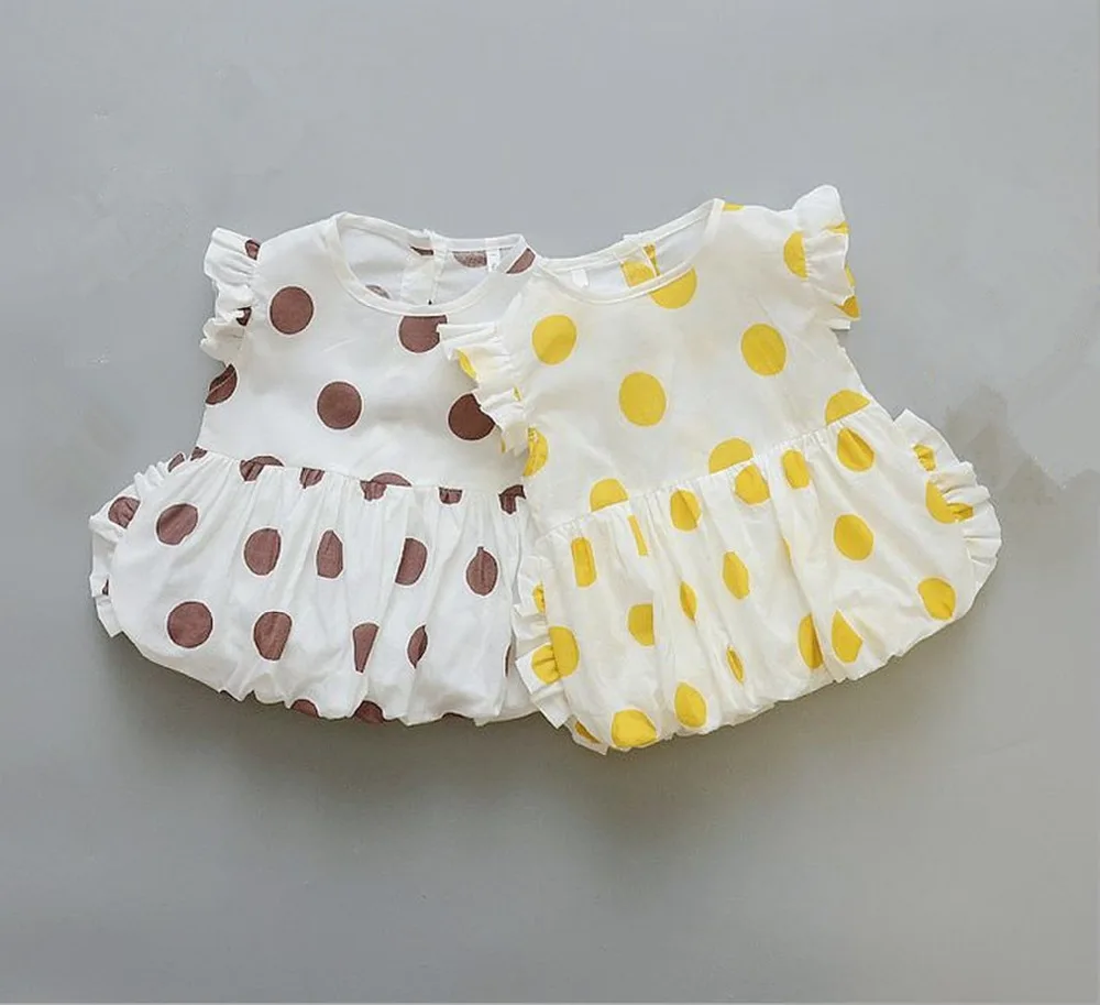 

Baby Girl Dress 2017 infantile girls summer DOT dress style Princess 0-2years Cotton Clothing Dress Baby Girls Clothes