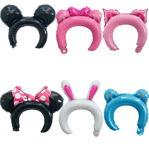 

2019 New Product Micky Mouse Headband Balloon Valentine Decoration Foil Headwear Ballons For Birthday Party Wedding Globes Item