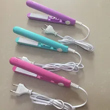 Mini alisador de cabelo, frete grátis mini alisador de cerâmica ondulador ferramentas de ferro de ondulação com plug eu