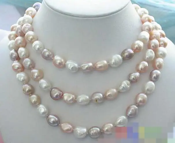 

FREE SHIPPING>>>@@ > 3695 multicolor BAROQUE FRESHWATER PEARL NECKLACE