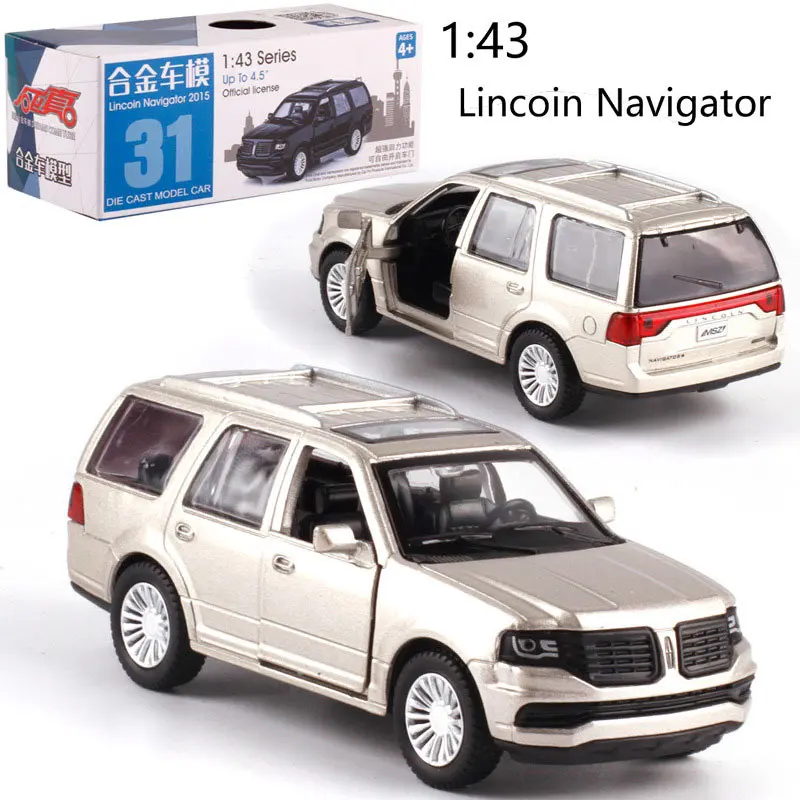 1:46 масштаб Lincoln Navigator сплав Выдвижной Автомобиль литья под давлением металлическая модель автомобиля для коллекции друг подарок детям