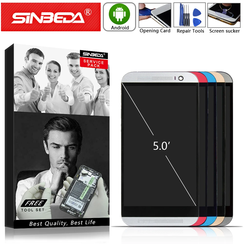 

Sinbeda 5.0" IPS LCD Display For HTC ONE M8S Touch Screen with Frame Digitizer Assemble For HTC One M8s Display For HTC M8S LCD