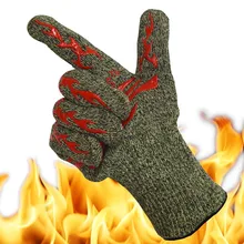 Термостойкие 500 градусов огнестойкие Нескользящие Арамидные барбекю изолированные непромокаемые перчатки барбекю рабочие перчатки