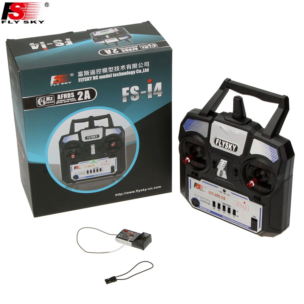 

1set Flysky FS-i4 AFHDS 2A 2.4GHz 4CH Radio System Transmitter& FS-A6 Receiver for RC Helicopter