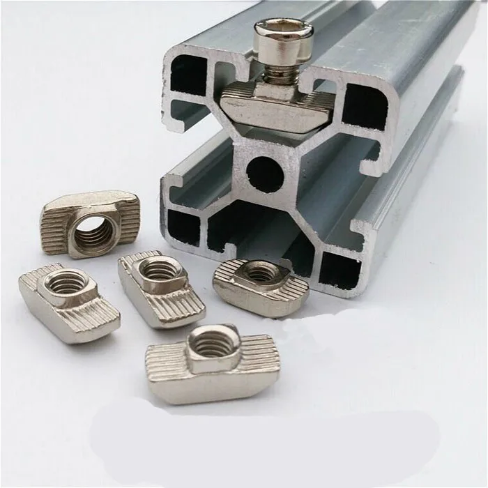 M3  M4  M5 M6 M7 M8 carbon steel T nut hammer head fasten nut aluminum connector for 20 series slot groove 6 aluminum profile (11)