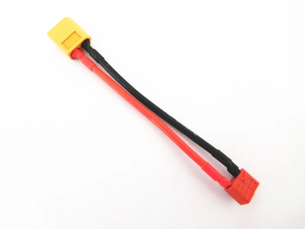 

1pcs Male XT60 to Female Deans T plug Silicone Wire 14AWG 10CM Adapter Cable