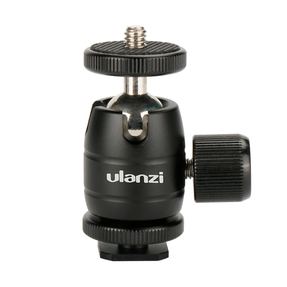 

Ulanzi Mini Metal Ball Head 1/4 Screw Mount 360 Degree Rotatable Ballhead Tripod Accessory for Camera with Hot Shoe