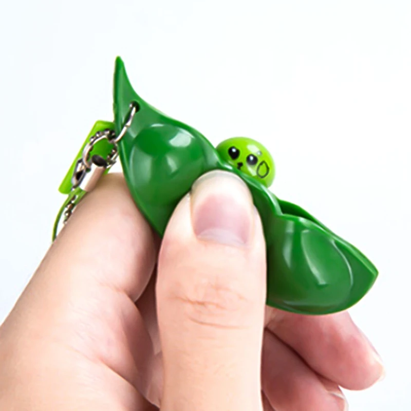 

1pc Cartoon Emoji Face Pea Cute Phone Straps Fun Bean Pendant Squeeze Keychain Bread Cake Kids Toy