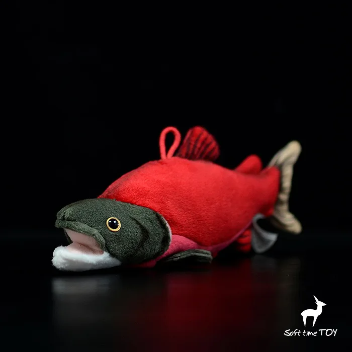 Реальная жизнь морских животных прекрасный красный лосось Кукла Плюшевая красная рыбка игрушка сом куклы мягкие игрушки Редкие